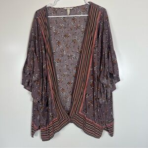 Matilda Jane Floral Kimono Cardigan with Stripes
